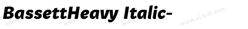 BassettHeavy Italic字体转换